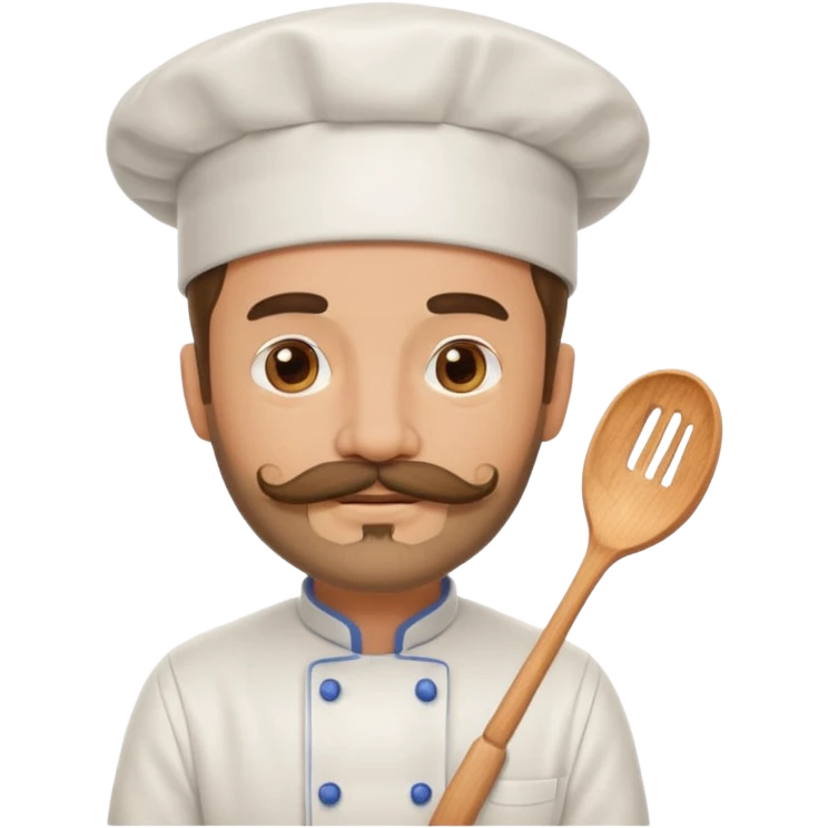 chef with mustache beard emoji