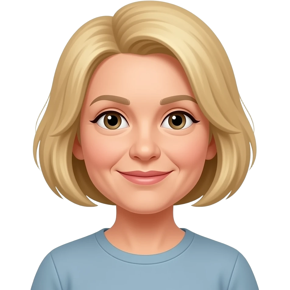 Older woman with short blonde hair emoji