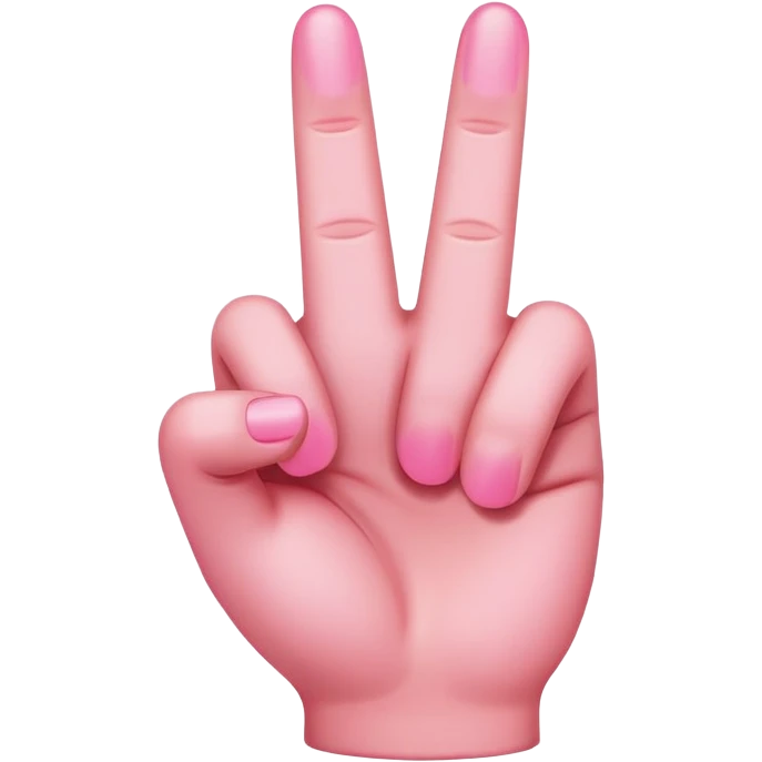 Pink middle finger emoji