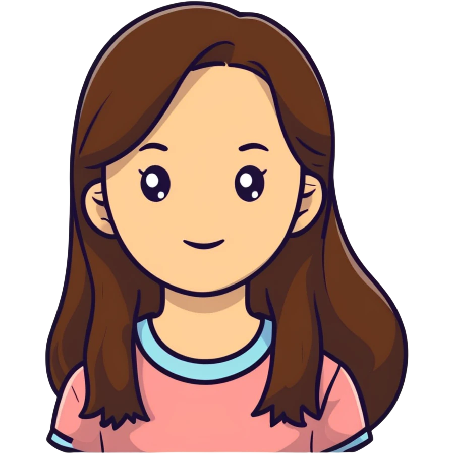 Girl with long brown hear emoji