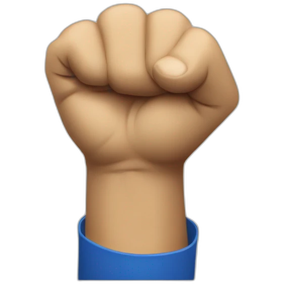 shaking fist as USPS ground advantage emoji