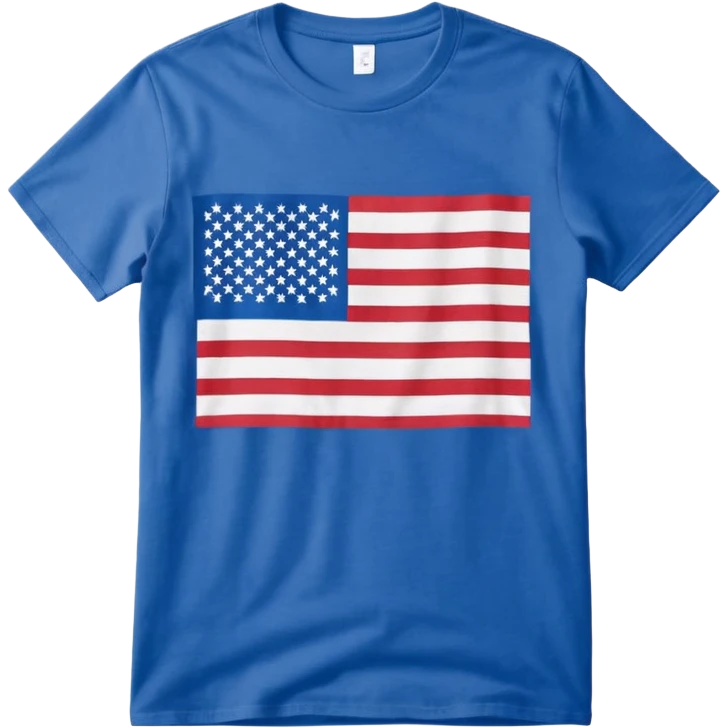 American flag graphic tee emoji
