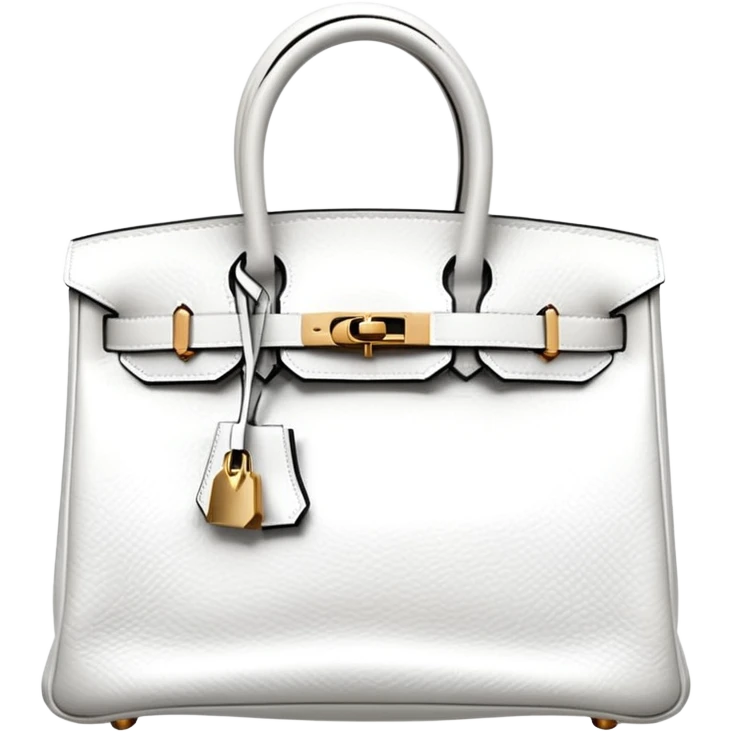 hermes birkin pure white color bag emoji