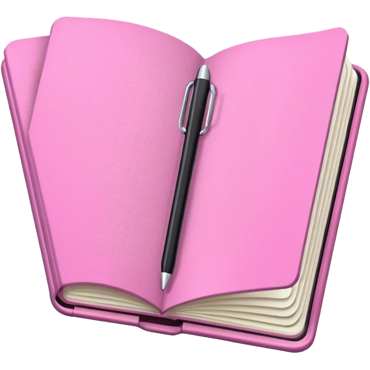 Розовый блокнот открытый  emoji