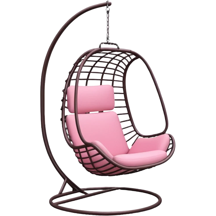 modern pink hanging chair emoji