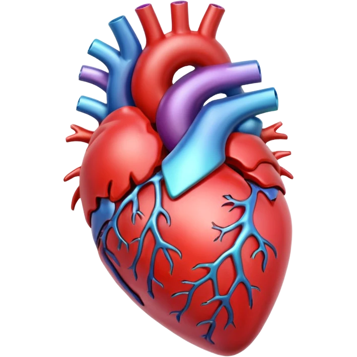 iridescent 3D human heart emoji