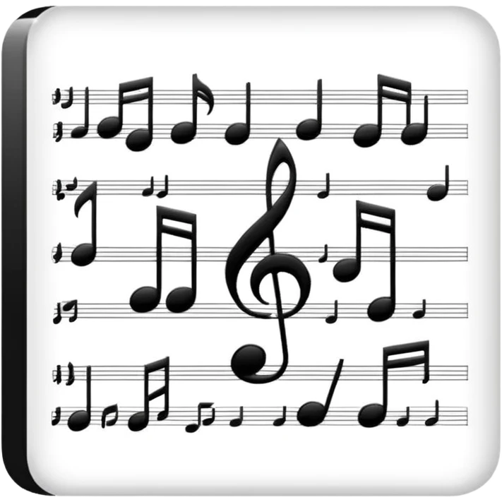 music sheet emoji, the notes are small  emoji