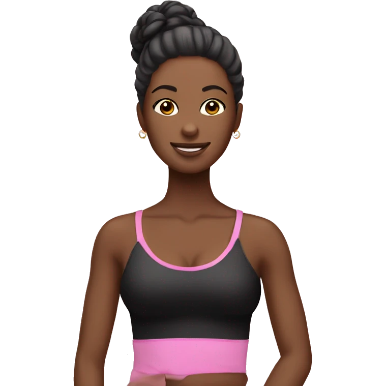 pink pilates princess black emoji