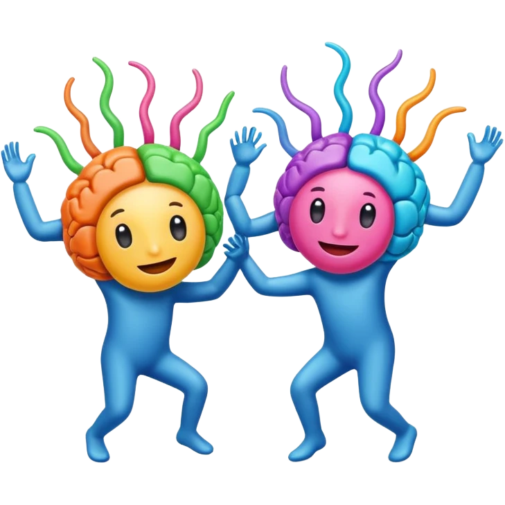 Last two brain cells dancing emoji