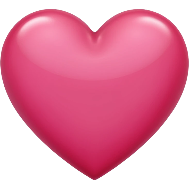 Bright rose colored heart emoji