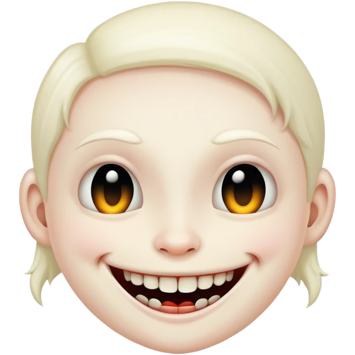 Creepy happy smile emoji