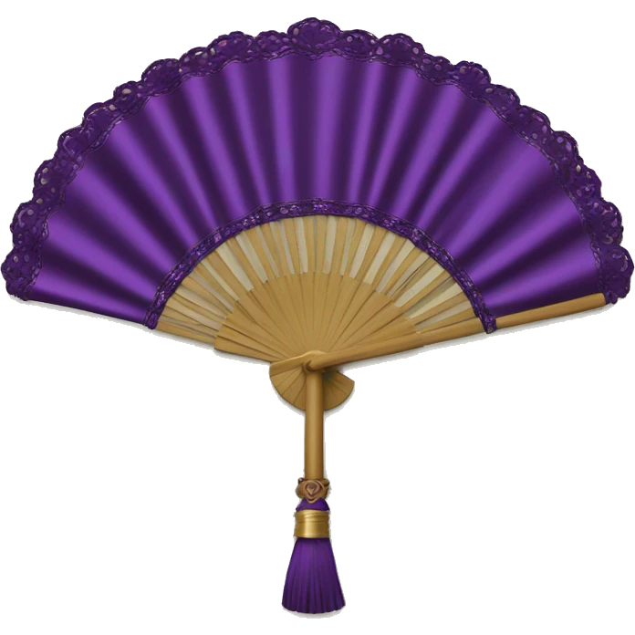 dark purple rococo hand fan emoji