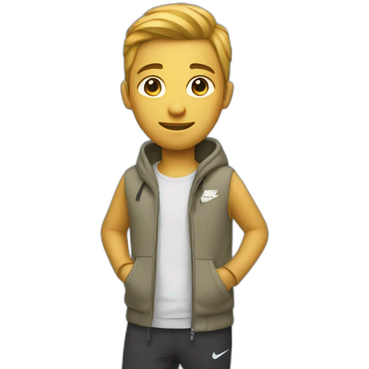 Ensemble nike tech sur une personne emoji