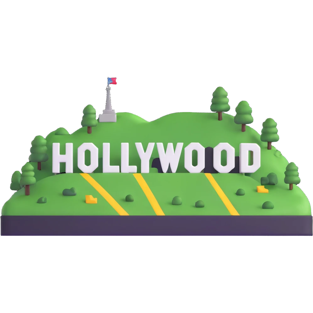 Hollywood sign emoji