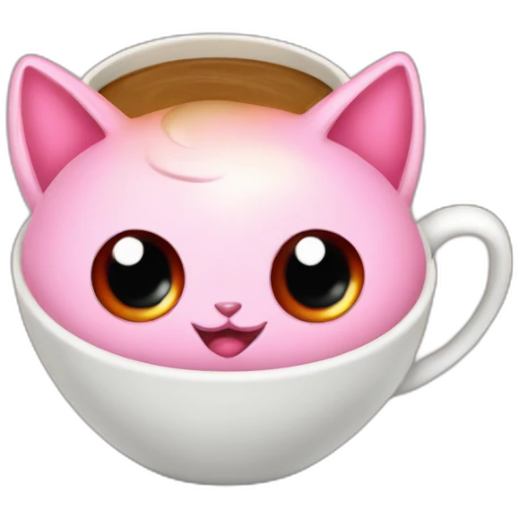 red eyed jiglypuff with coffee emoji