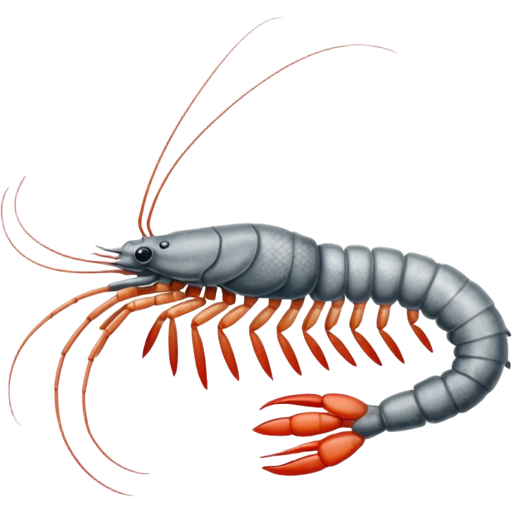 Shrimp sketched with pencil  emoji