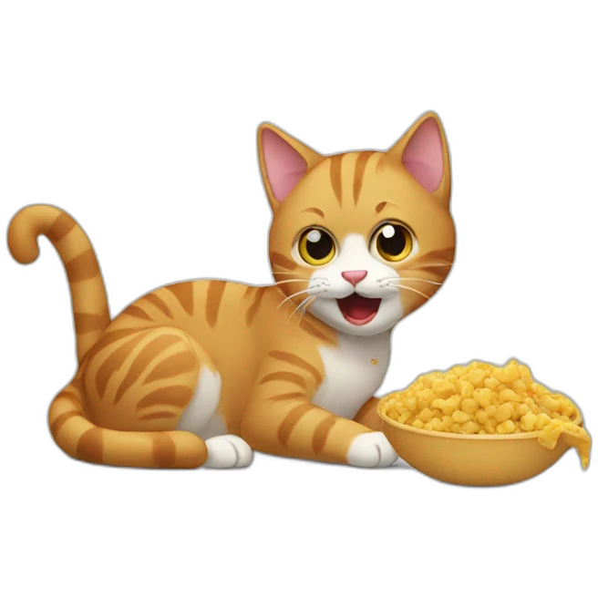 Cat eating  emoji