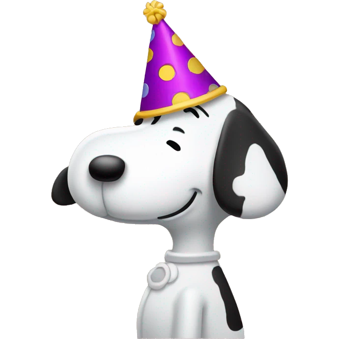 Snoopy birthday hat emoji