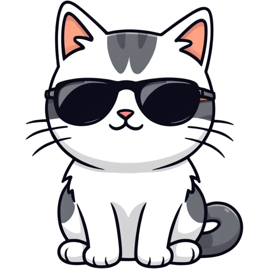 Cat with sunglasses emoji