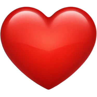 red heart emoji, glossy and vibrant emoji