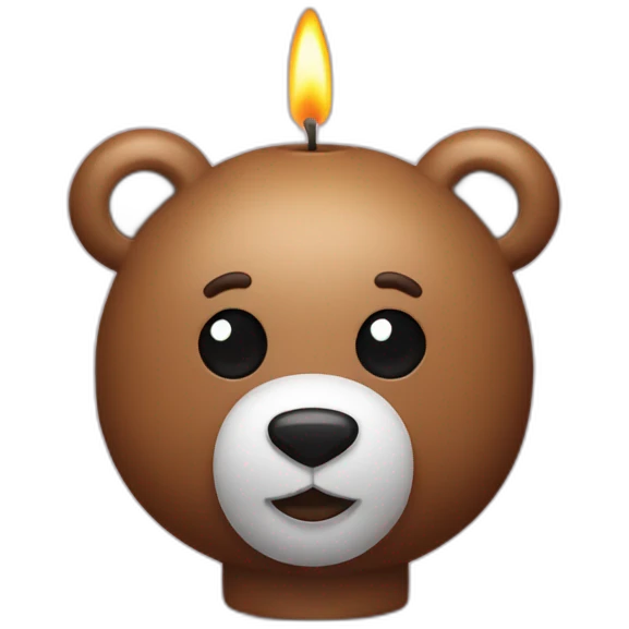 Teddy candle emoji