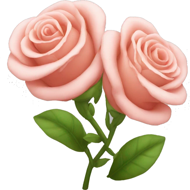 Dos rosas entrelazadas emoji