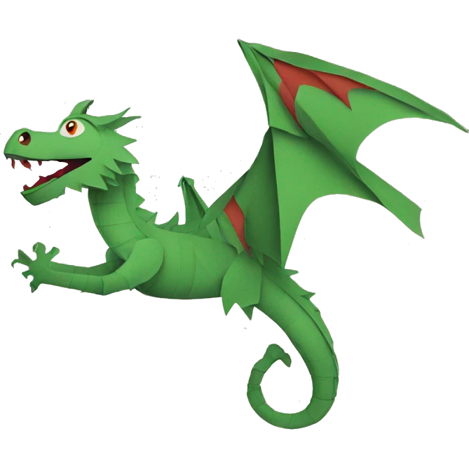 Paper dragon puppet emoji