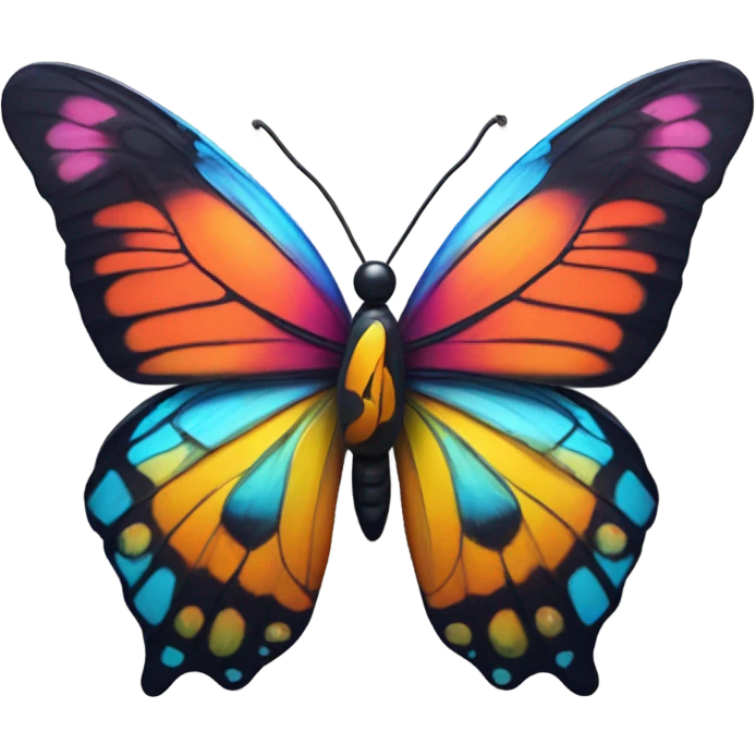 A butterfly chained to a wall emoji