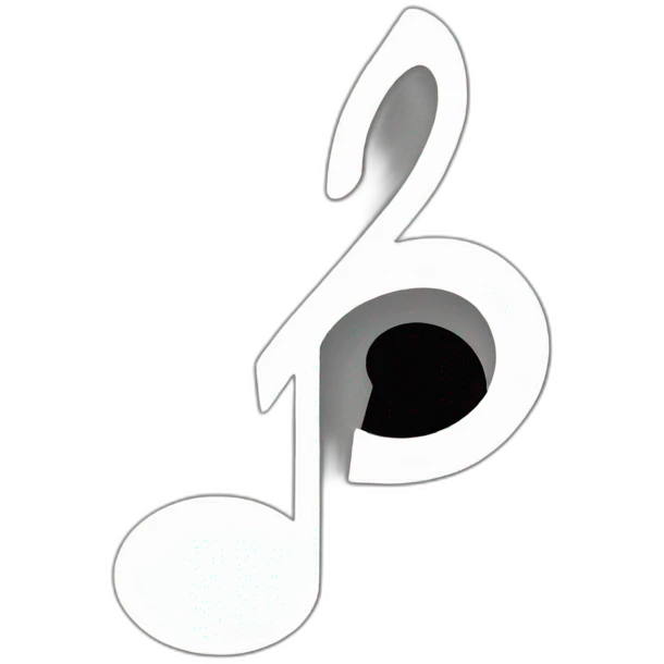 music symbol in white emoji