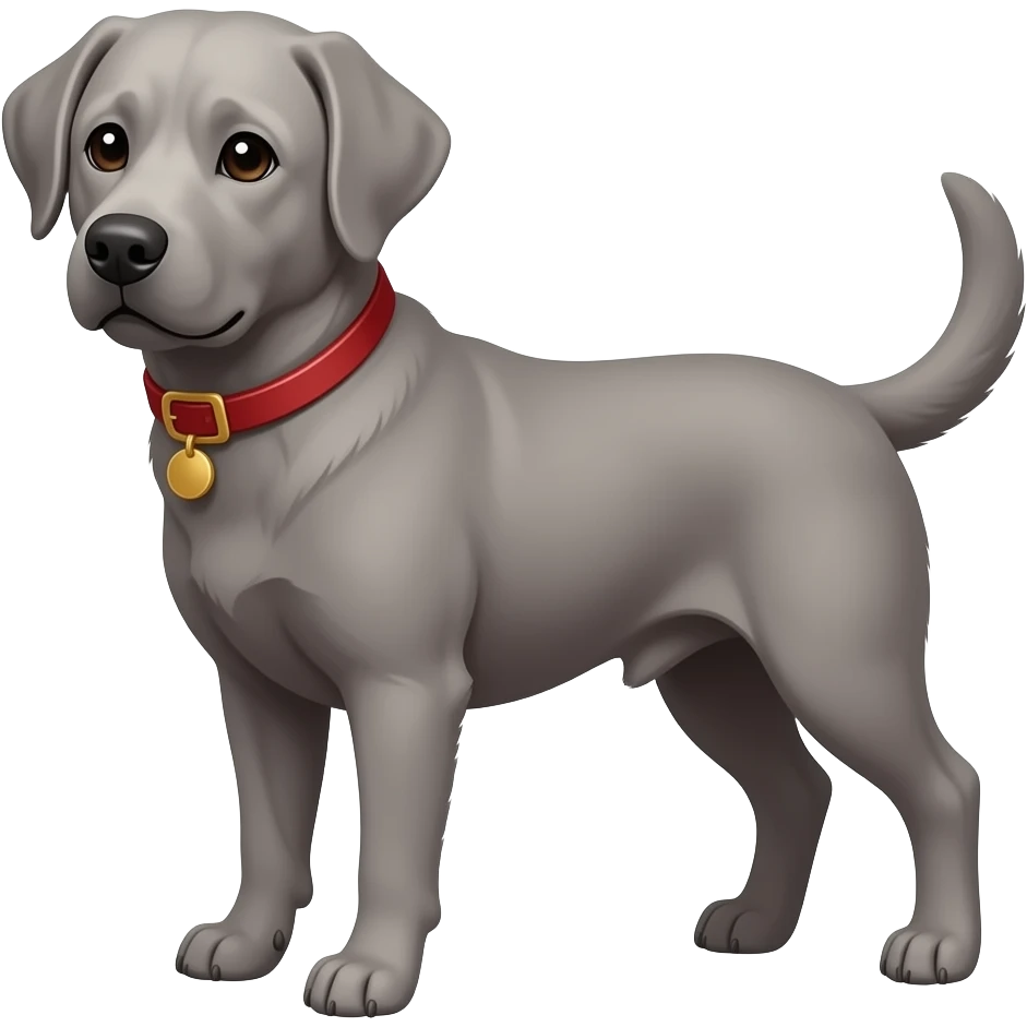 Gray Labrador emoji
