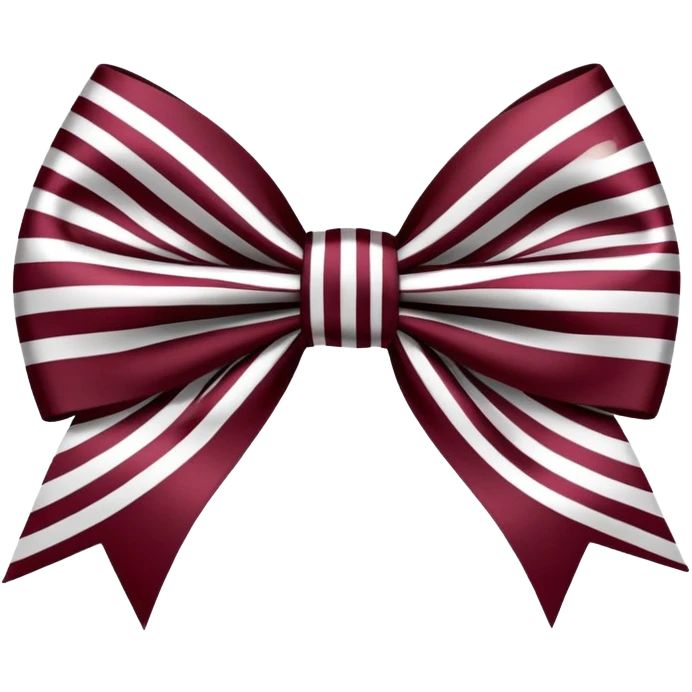 Maroon black and white bow emoji