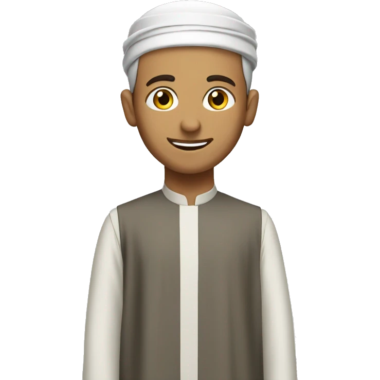 Guy in thobe at mosque emoji