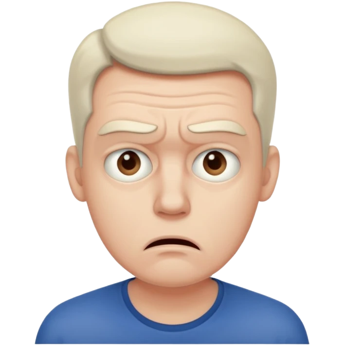 Anxious man emoji