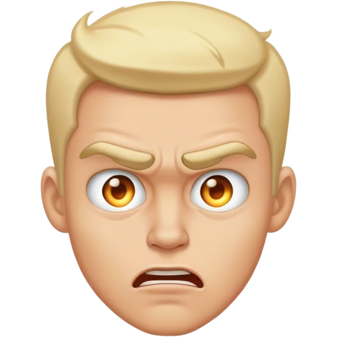 A good looking dude who is mad emoji