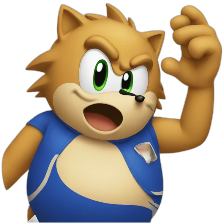 Fat retarded sonic emoji