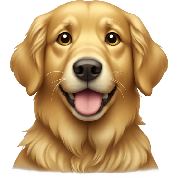 Old golden retriever dog emoji