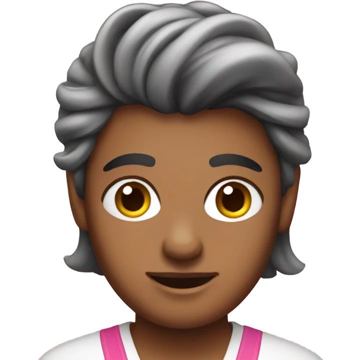 Hairdresser in pink apron  emoji