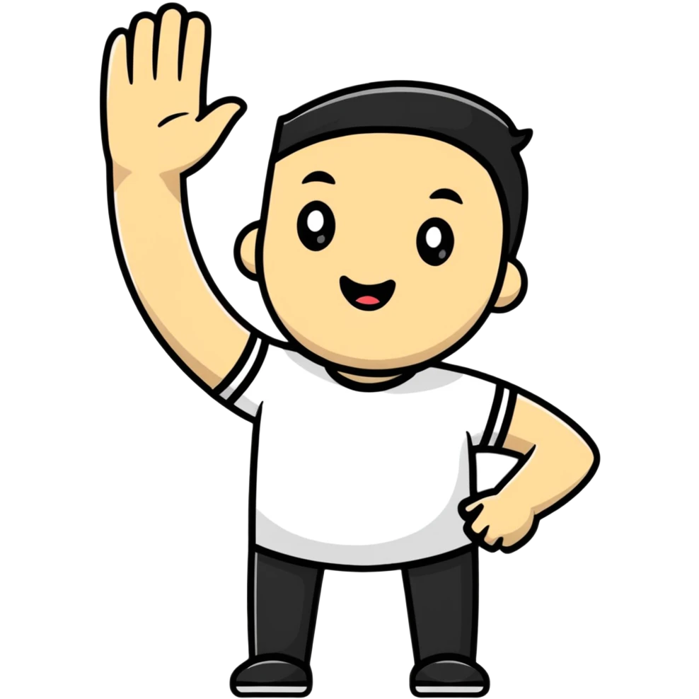 Saying hello emoji