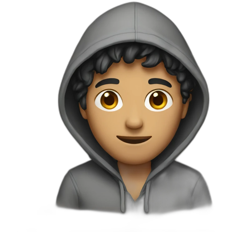 a guy with a hoodie emoji