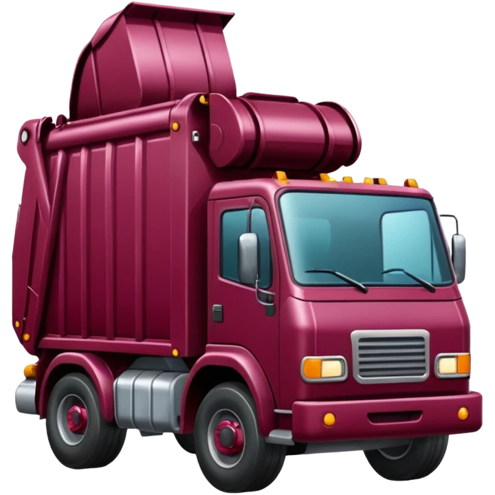 garbage truck burgundy emoji