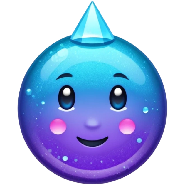 glitter purple and cian bin emoji