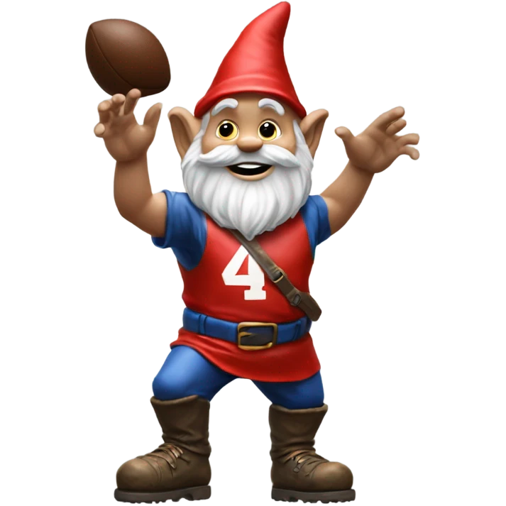 Garden gnomes doing the heisman trophy pose  emoji