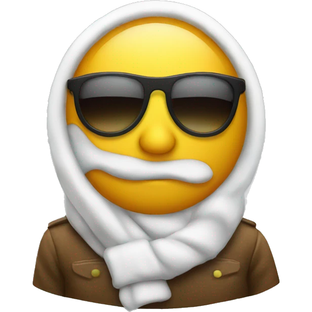 Sleepy emoji with sunglasses emoji
