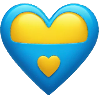 yellow-blue heart emoji
