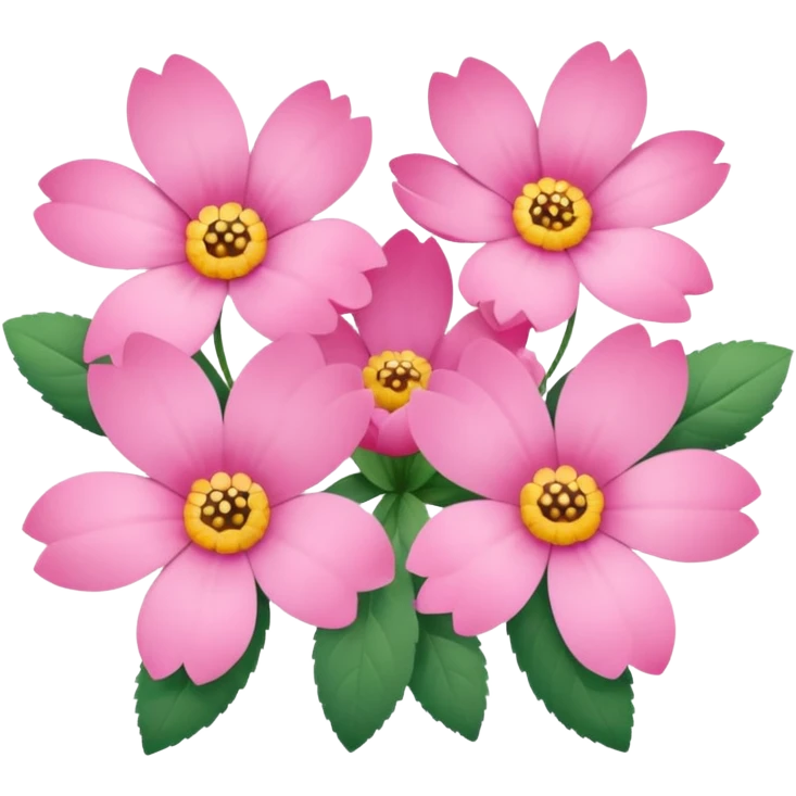 Polaroid photo of pink flowers emoji