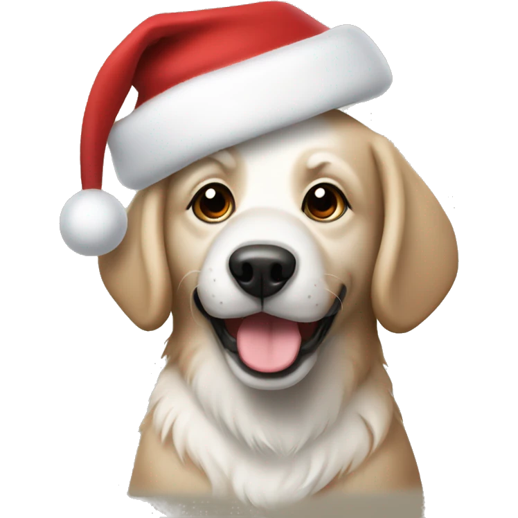 Christmas dog emoji