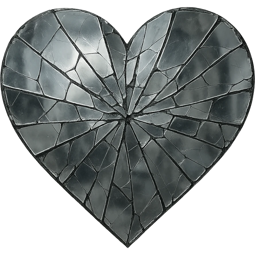 heart with a shattered mirror effect emoji