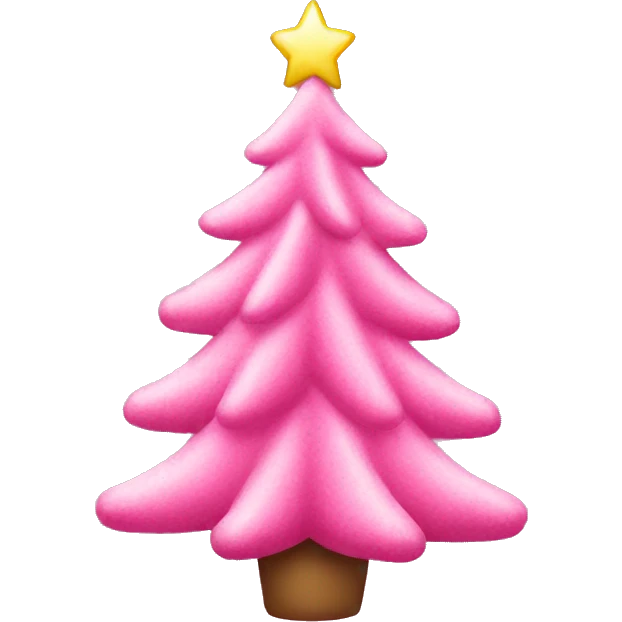 Pink Christmas tree emoji