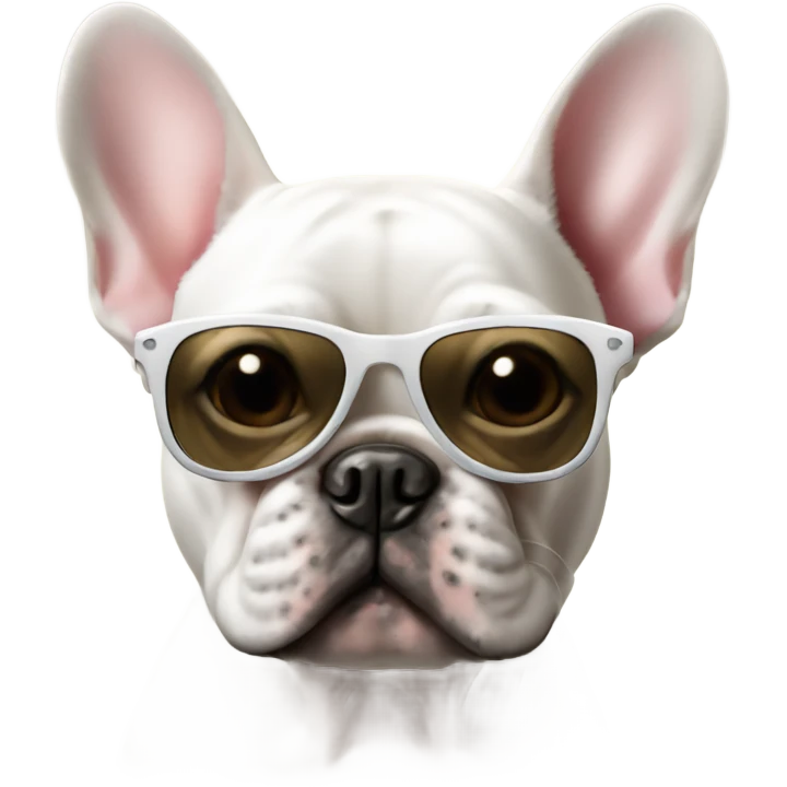 French Bulldog with sunglasses emoji