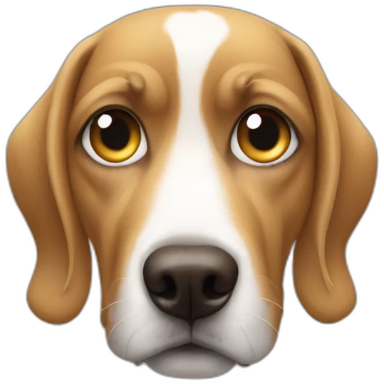 Eye covering dog emoji